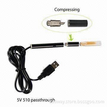 USB Electronic Cigarette with 510mAh Manual Battery, Extends Approximately Up to 60 Inches